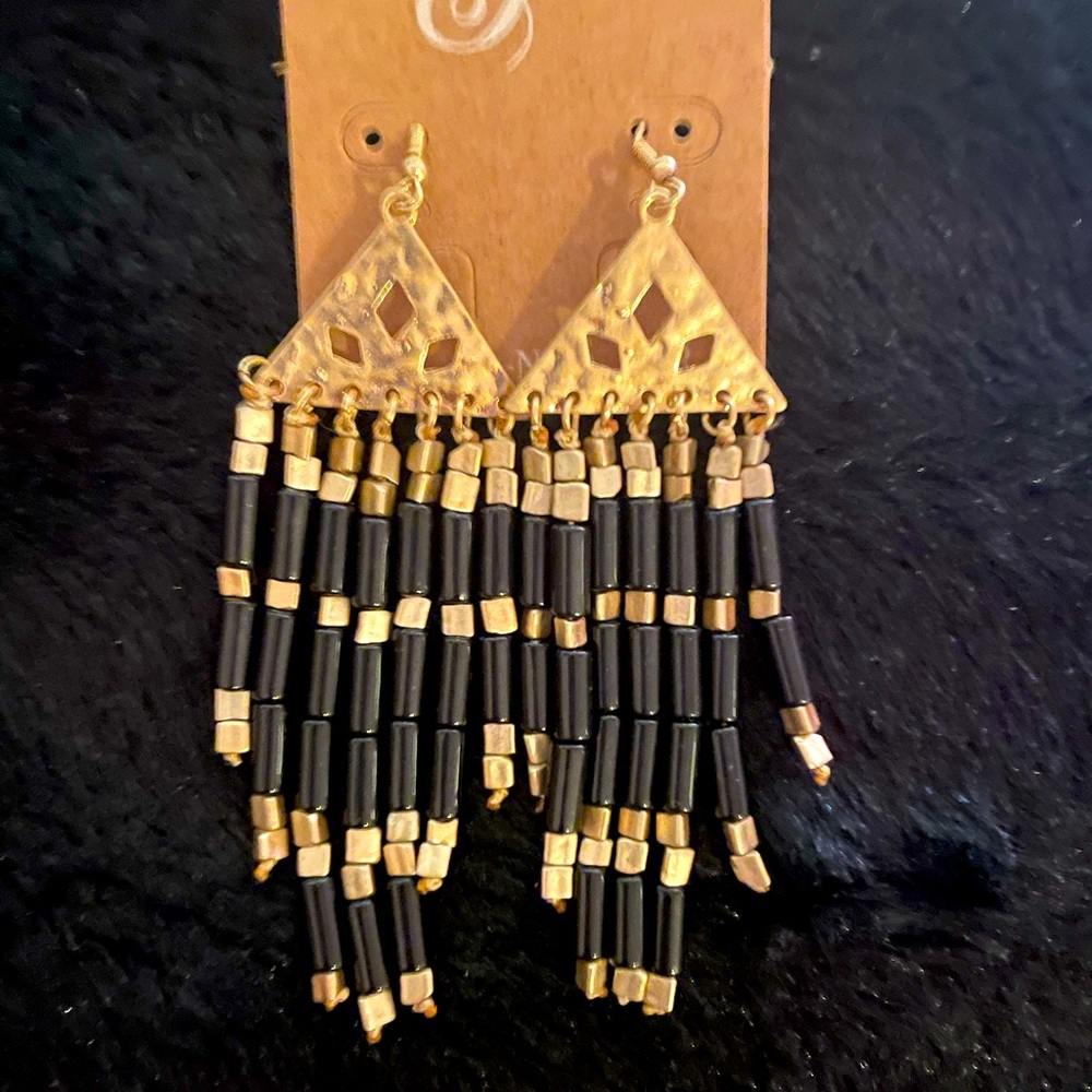 Vintage Zoe Autumn, new Plunder designs earrings. Still in original bag n box